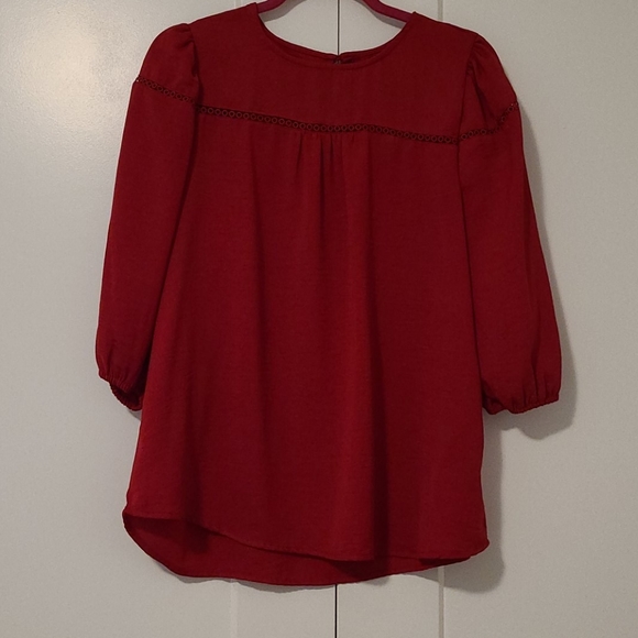 Gorgeous Red Loose Blouse - Picture 1 of 5